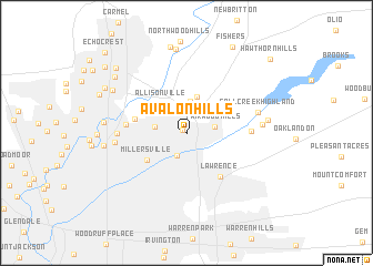 map of Avalon Hills