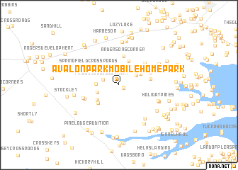 map of Avalon Park Mobile Home Park