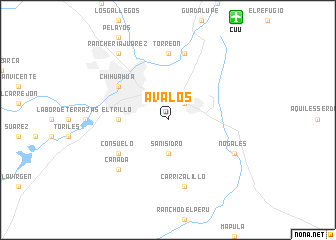 map of Ávalos