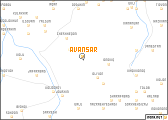 map of Āvān Sar