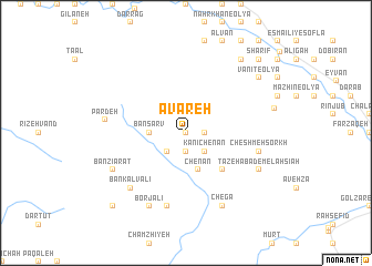 map of Āvāreh