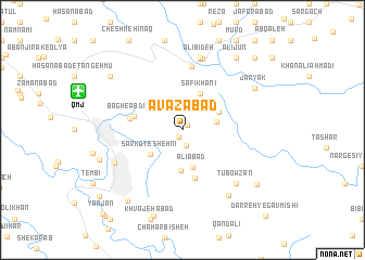 map of ‘Avaẕābād