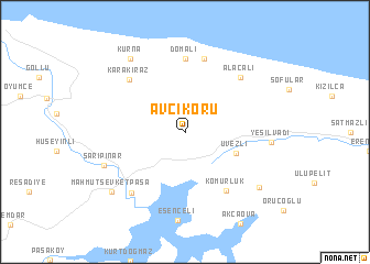 map of Avcıkoru