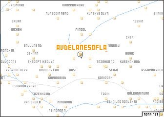 map of Āvdelān-e Soflá