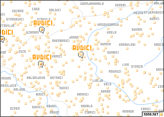 map of Avdići