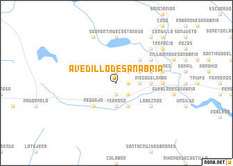 map of Avedillo de Sanabria