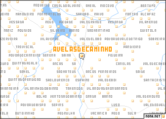 map of Avelãs de Caminho
