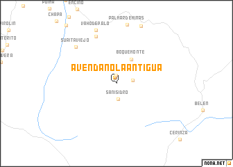 map of Avendaño La Antigua