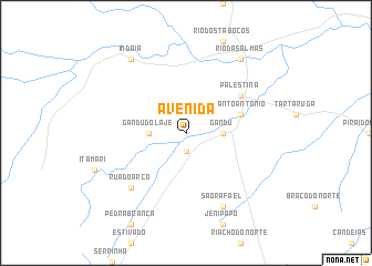 map of Avenida