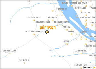 map of Avensan