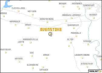 map of Avenstoke