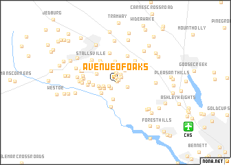 map of Avenue of Oaks