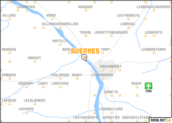 map of Avermes