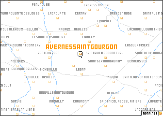 map of Avernes-Saint-Gourgon