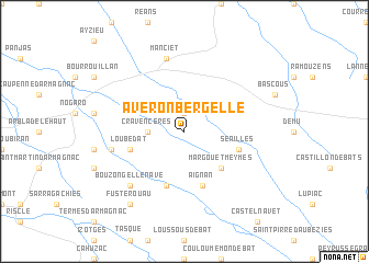 map of Avéron-Bergelle