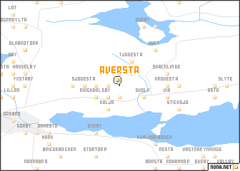 map of Äversta