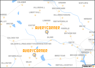 map of Avery Corner