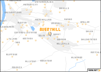 map of Avery Hill