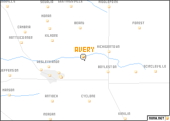 map of Avery