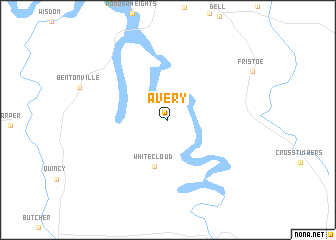 map of Avery