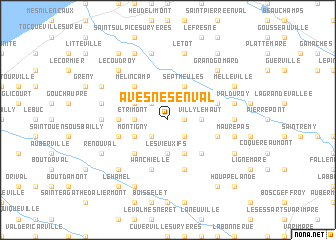 map of Avesnes-en-Val