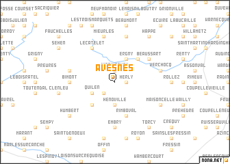 map of Avesnes