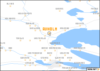 map of Avholm