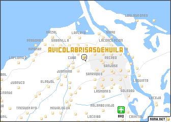 map of Avícola Brisas de Huila