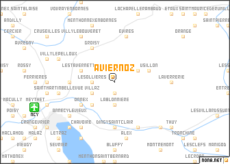 map of Aviernoz