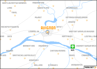 map of Avignon