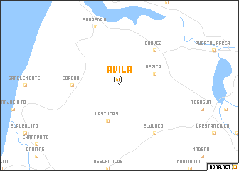 map of Ávila