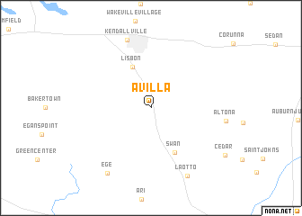 map of Avilla