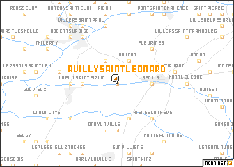 map of Avilly-Saint-Léonard