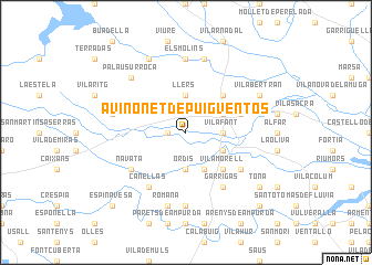 map of Aviñonet de Puig Ventós