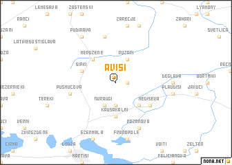 map of Avīši