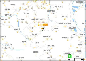 map of Avivim