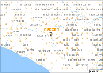 map of Avocar