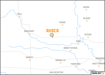 map of Avoca