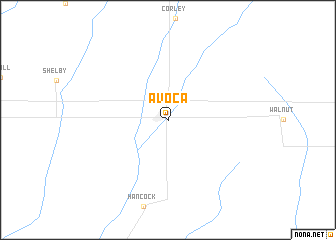 map of Avoca