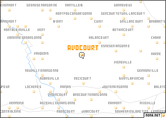 map of Avocourt