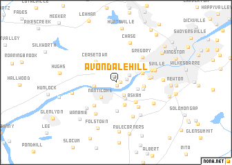 map of Avondale Hill