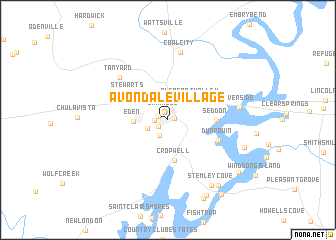 map of Avondale Village