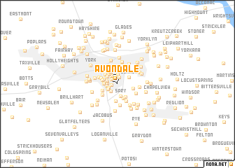 map of Avondale