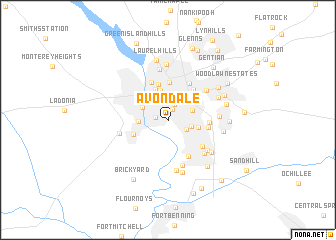 map of Avondale