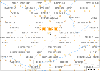 map of Avondance