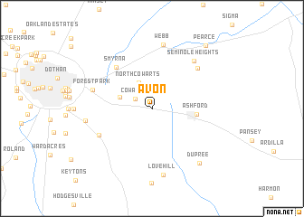 map of Avon
