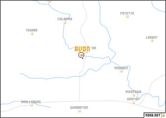 map of Avon