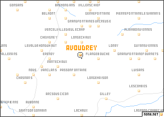 map of Avoudrey