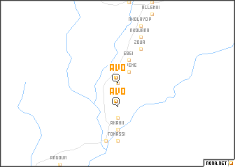 map of Avo