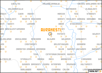 map of Avrămeşti